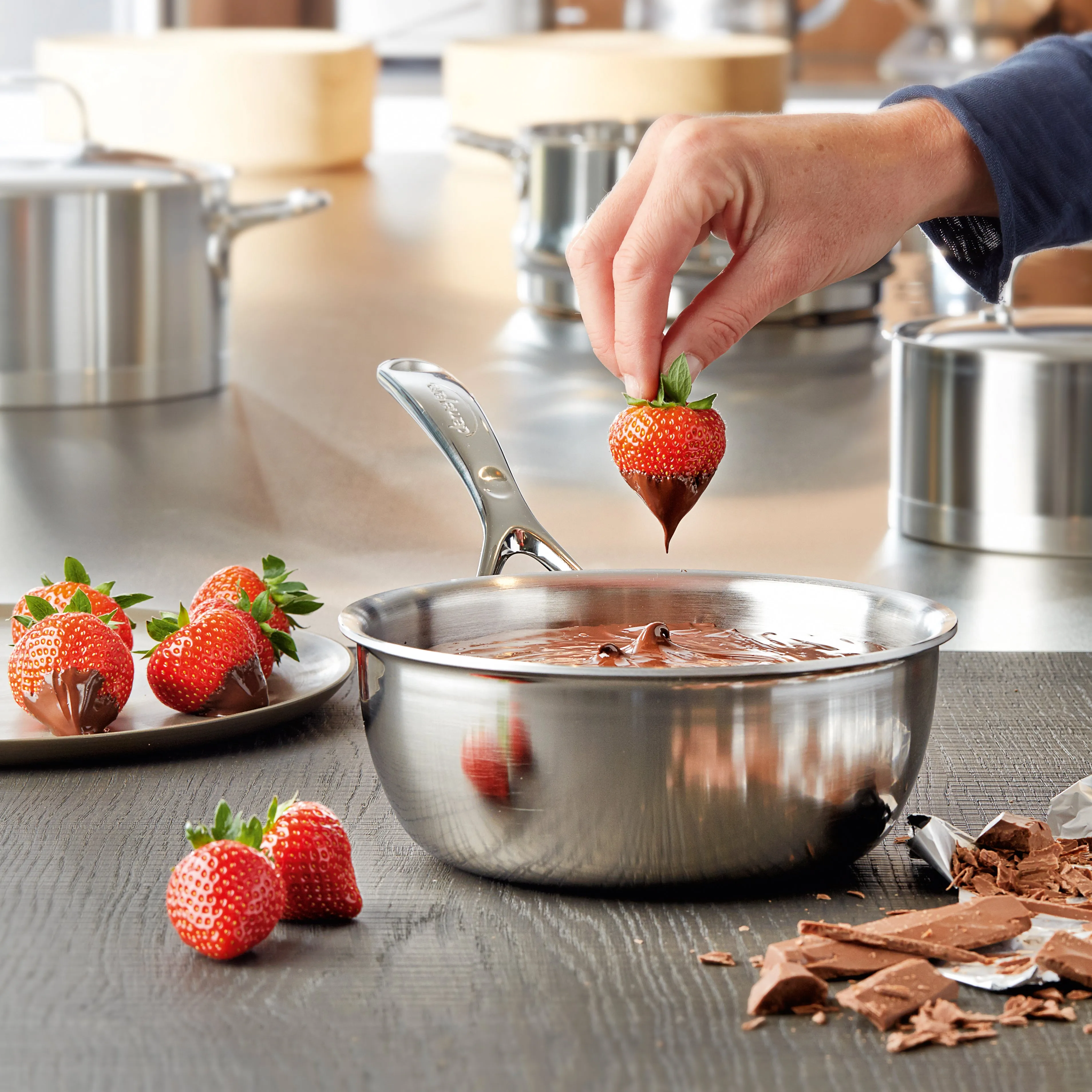 Demeyere Atlantis 2.1-quart Stainless Steel Saucier