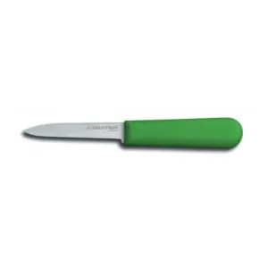 Dexter Russell 15303G Sani-Safe 3 1/4" Cooks Style Paring Knife Green Handle S104G-PCP