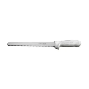 Dexter Russell S140N-10SC-PCP Sani-Safe 10" Narrow Scalloped Slicer - 13403