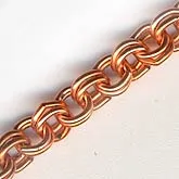 Double cable copper coated chain. 4mm. Per foot. b12-chn058(e)