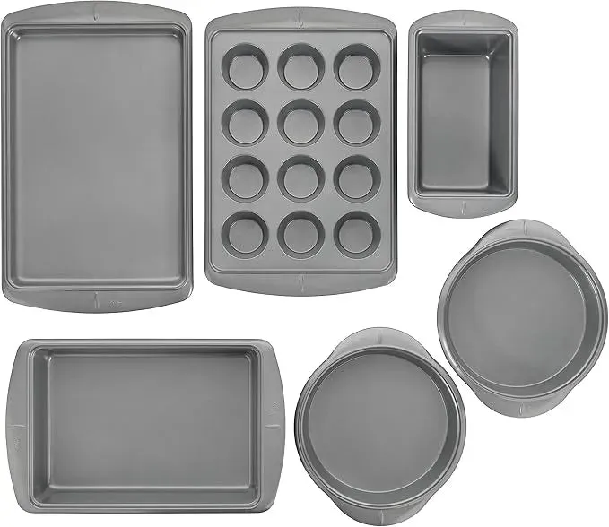 Ever-Glide Nonstick Baking Pans, Set of 6 - Dark Gray