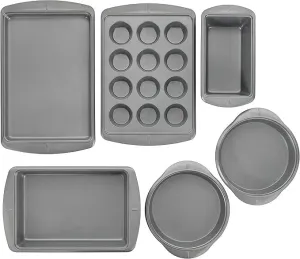 Ever-Glide Nonstick Baking Pans, Set of 6 - Dark Gray