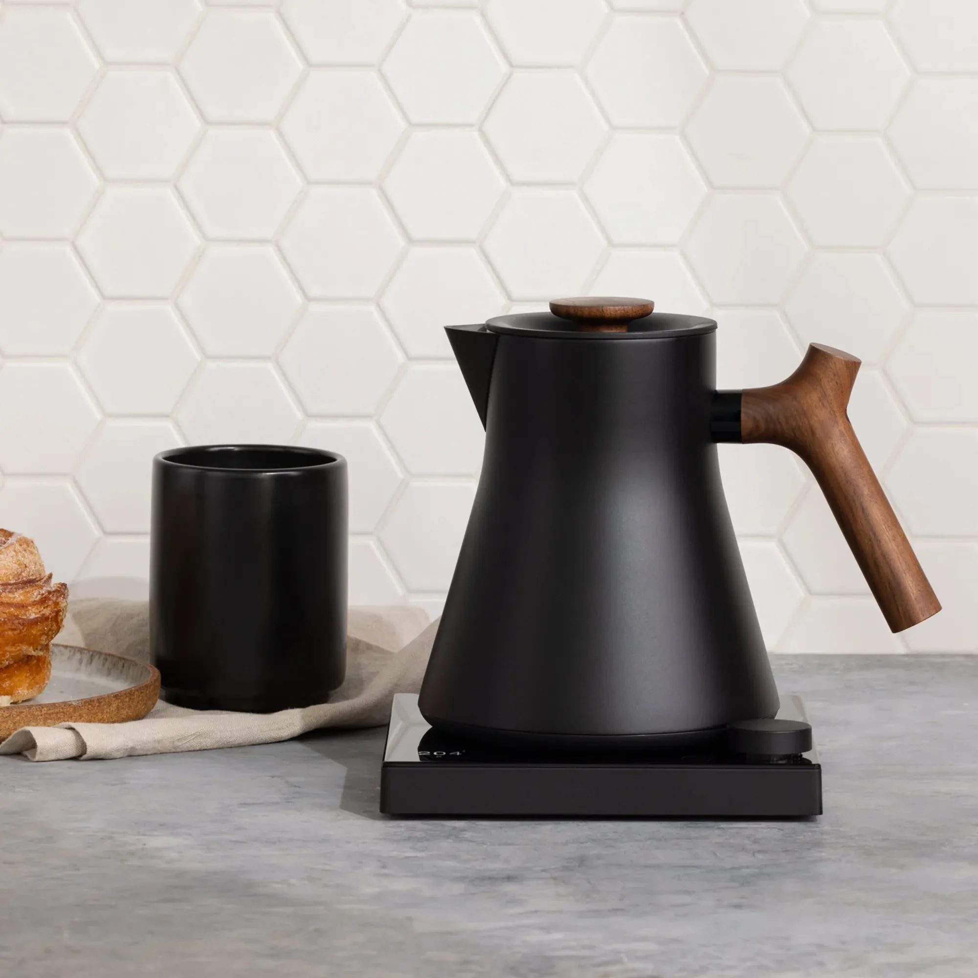 FELLOW Electric Corvo EKG Kettle, Black & Walnut