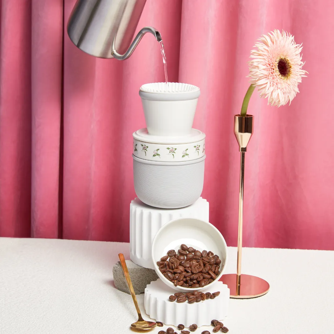 Flower Fairy Pour Over Dripper Coffee Set   Carrying Case