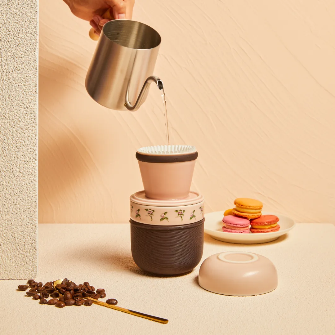 Flower Fairy Pour Over Dripper Coffee Set   Carrying Case