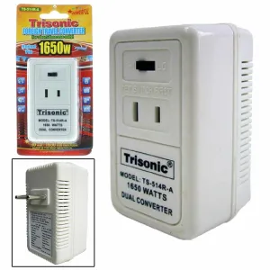 Foreign Travel Converter 50W/1650W Watt Dual Power Adapter 240/220V To 120/110V