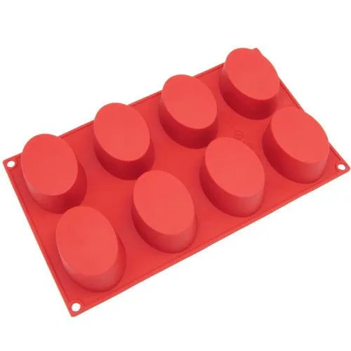 Freshware  SL-118RD 8-Cavity Silicone Mold - Oval