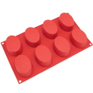Freshware  SL-118RD 8-Cavity Silicone Mold - Oval