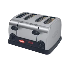 Hatco TPT-120 Stainless Steel 4-Slot Pop-Up Toaster with 1.25" Wide Self-Centering Slots, 120V 1440 Watts | Denson CFE