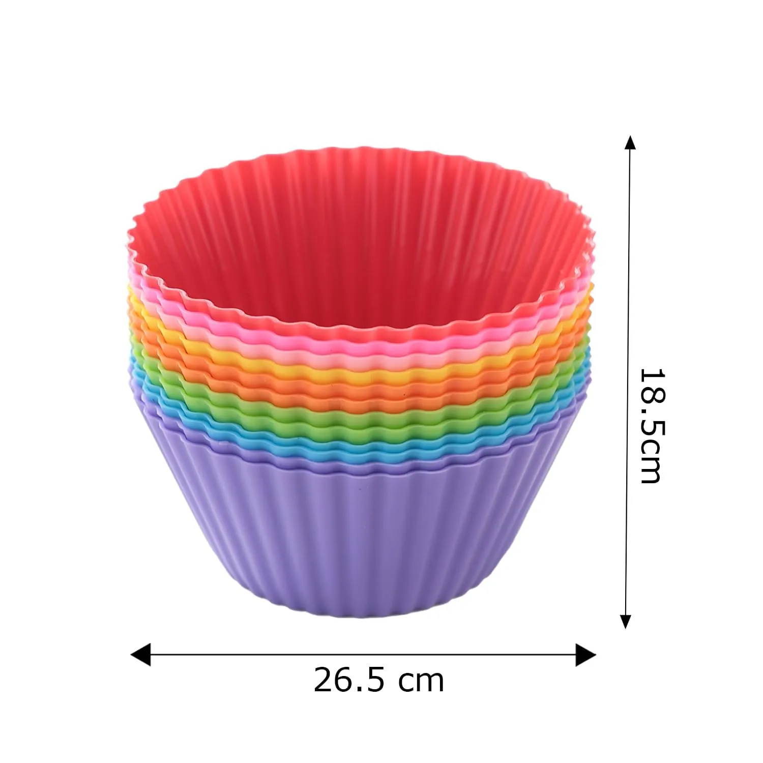 Kuber Industries Silicon Small Cup Cake Mould Set of 60|Reusable Muffin Moulds (Multi)
