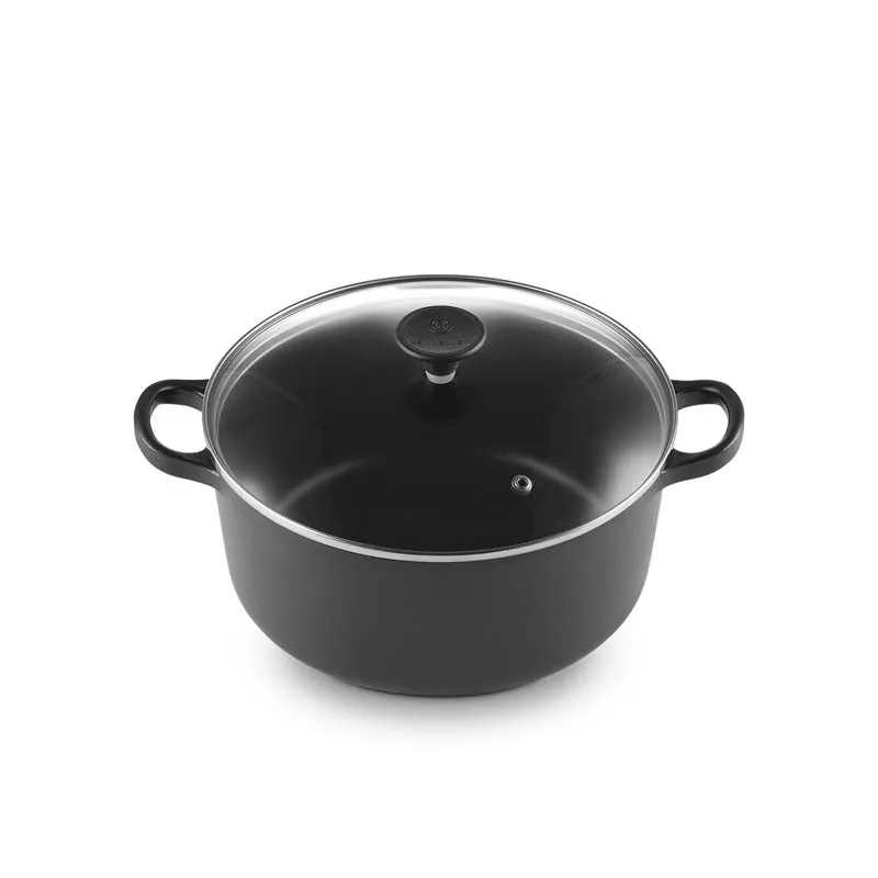 Le Creuset Cast Iron Round Casserole with Glass Lid 22cm