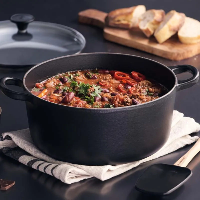 Le Creuset Cast Iron Round Casserole with Glass Lid 22cm