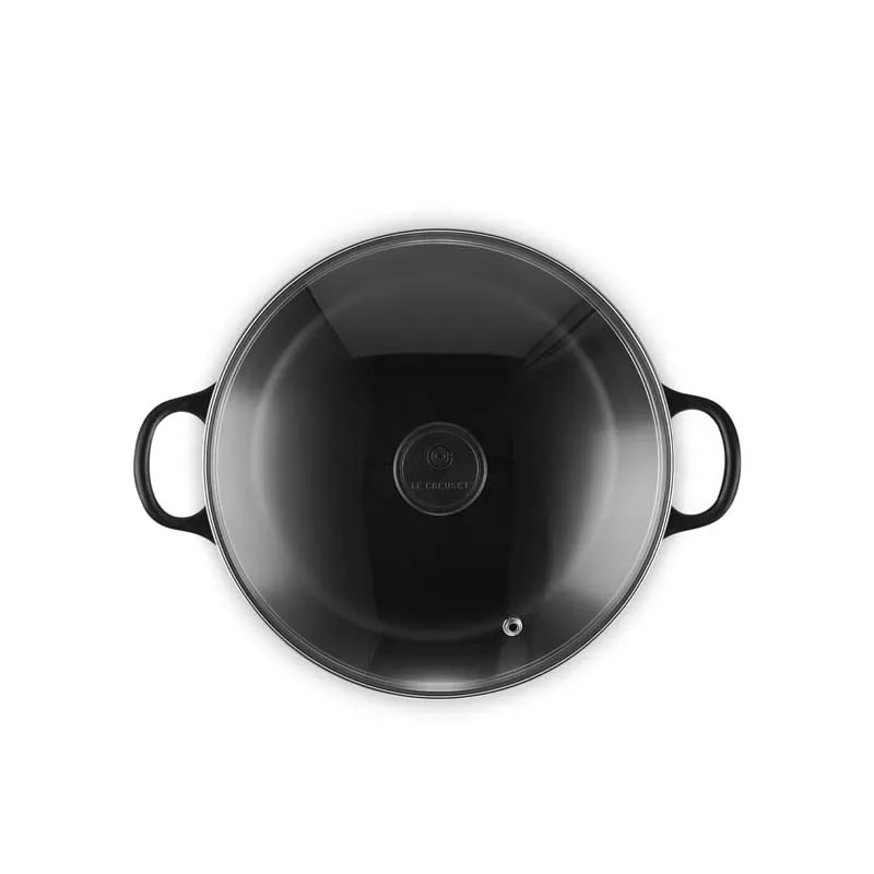 Le Creuset Cast Iron Round Casserole with Glass Lid 22cm