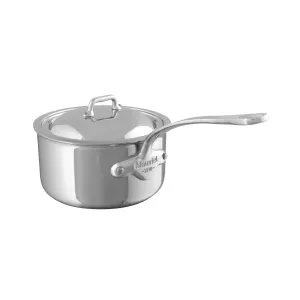 Mauviel M'COOK 5-Ply Sauce Pan with Lid, Cast Stainless Steel Handle, 3.4-Qt
