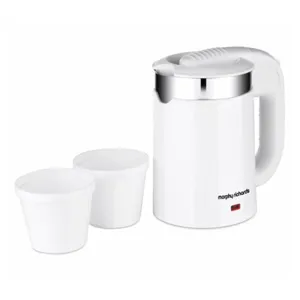 Morphy Richards Luxe Beauty Travel 0.5 Litres 700 Watts Electric Kettle (Double Wall, White)