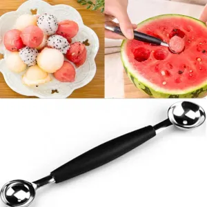 Multifunctional Double-Ended Eco-Friendly Stainless Steel Fruit Carving Scoop