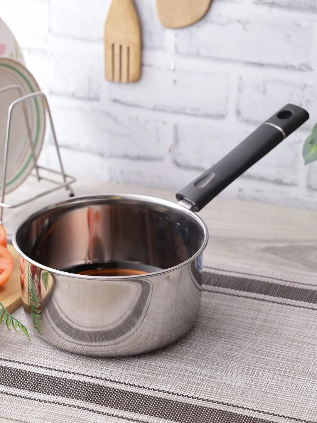 neelam CRSP009P Stainless Steel Sauce Pan, 800ml, 1 Piece (Silver)