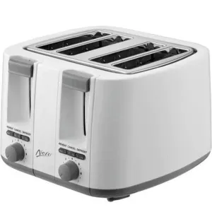 Nero Classic White Toaster 4 Slice Bread Sandwich