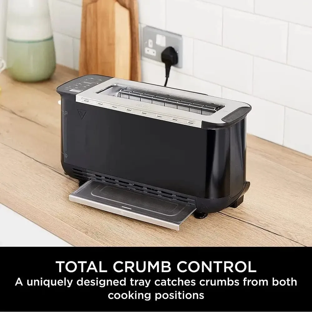 Ninja Foodi ST200UK 3-in-1 2-Slice Toaster, Grill and Panini Press, Black