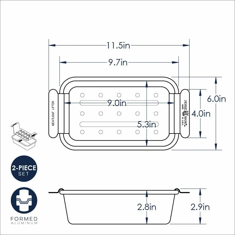 Nordicware Naturals Meatloaf Pan with Lifting Trivet