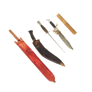 Original 19th and 20th Century Combat Knife Collection From Various Countries - 5 Items