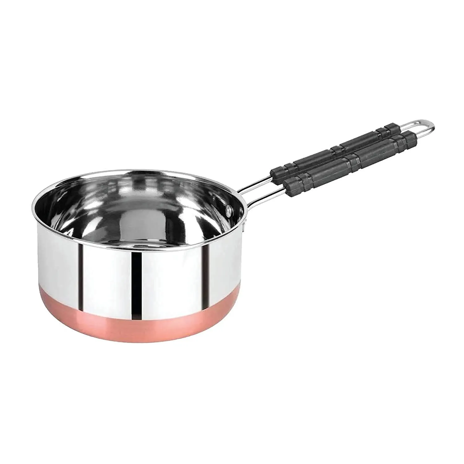 PANCA Sauce Pan Set for Tea, Milk Pan, Copper Sauce Pan Combo Set Gas and Induction Compatible - 1, 1.5 and 2.5 Litre Capacity