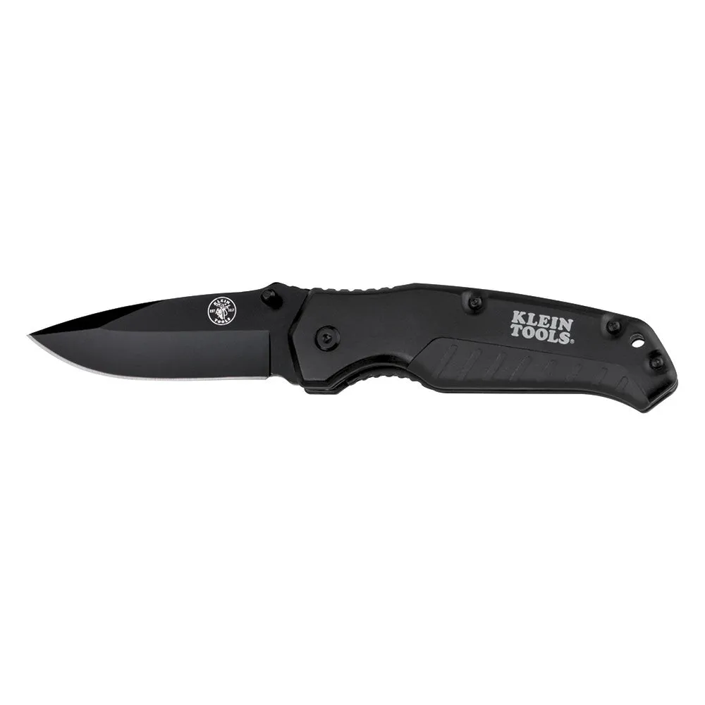 Pocket Knife, Black, Drop-Point Blade