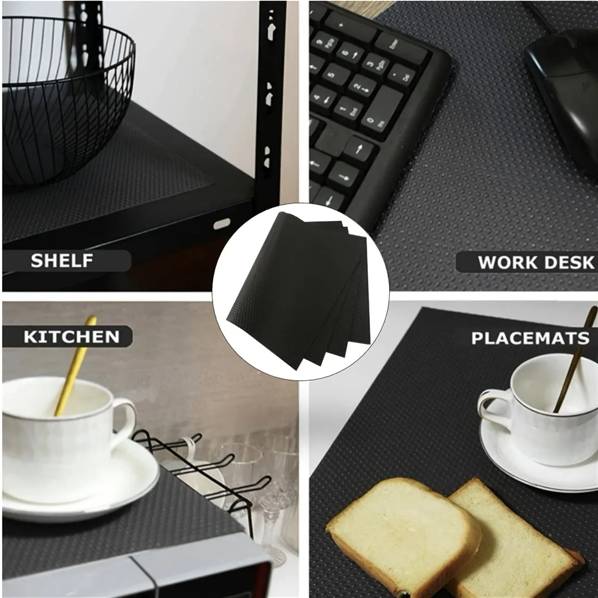 Reusable Refrigerator Liner Mats for Shelves and Drawers