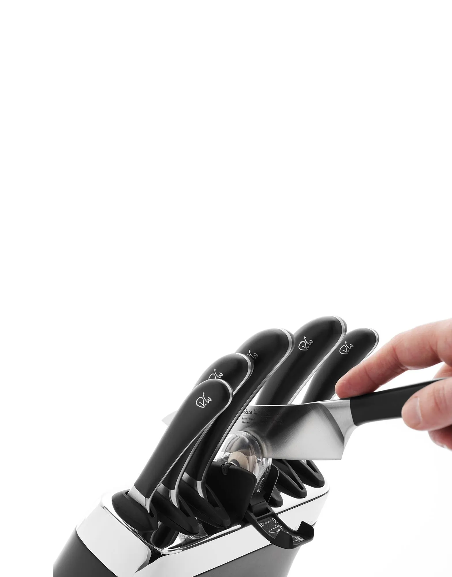 Robert Welch Signature 8 Piece Knife Block Set with Sharpener