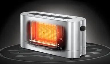 RUSSELL HOBBS - Toaster Long Slot Elegance Glass/Stainless Steel