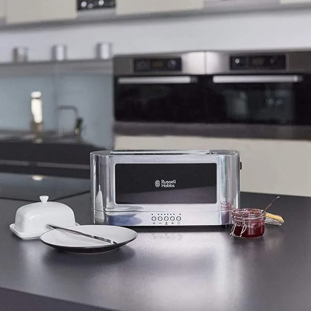 RUSSELL HOBBS - Toaster Long Slot Elegance Glass/Stainless Steel