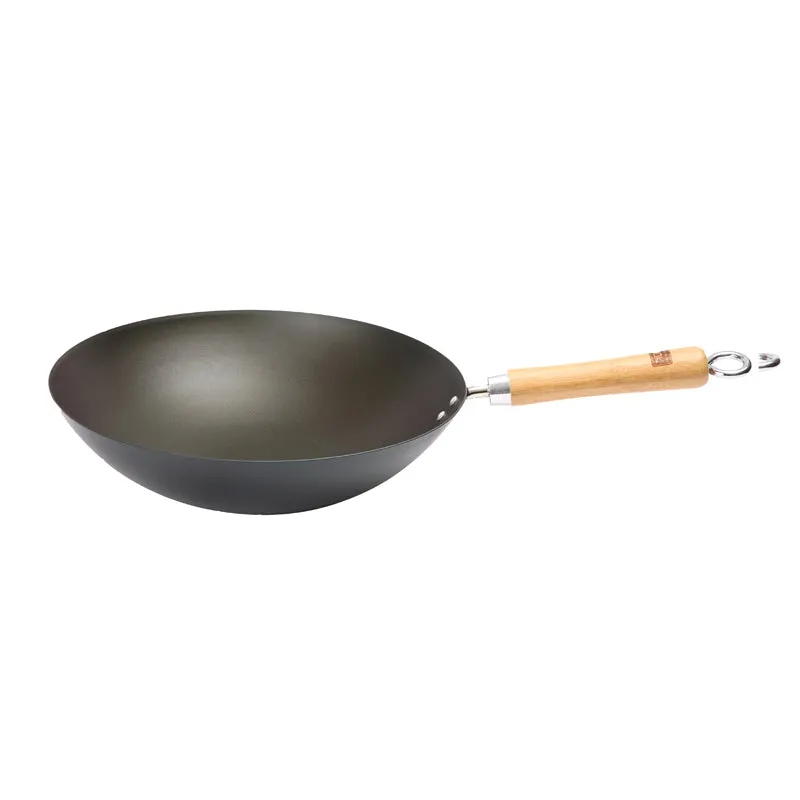 School of Wok Pre-Seasoned Wok 13 inch Round Bottom