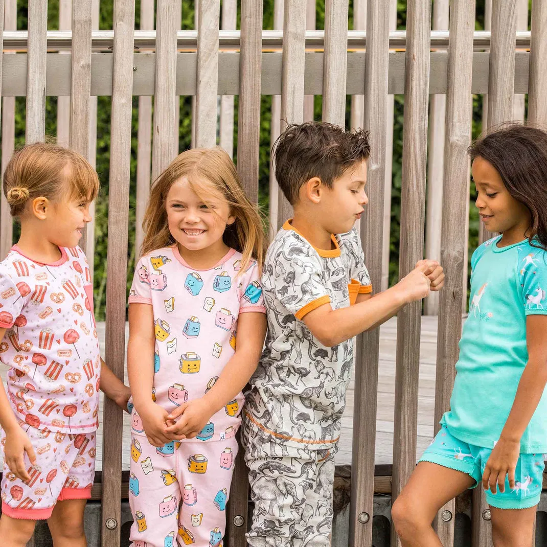 Share Organic Cotton Two Piece Printed Pajama Set Pink Toasters