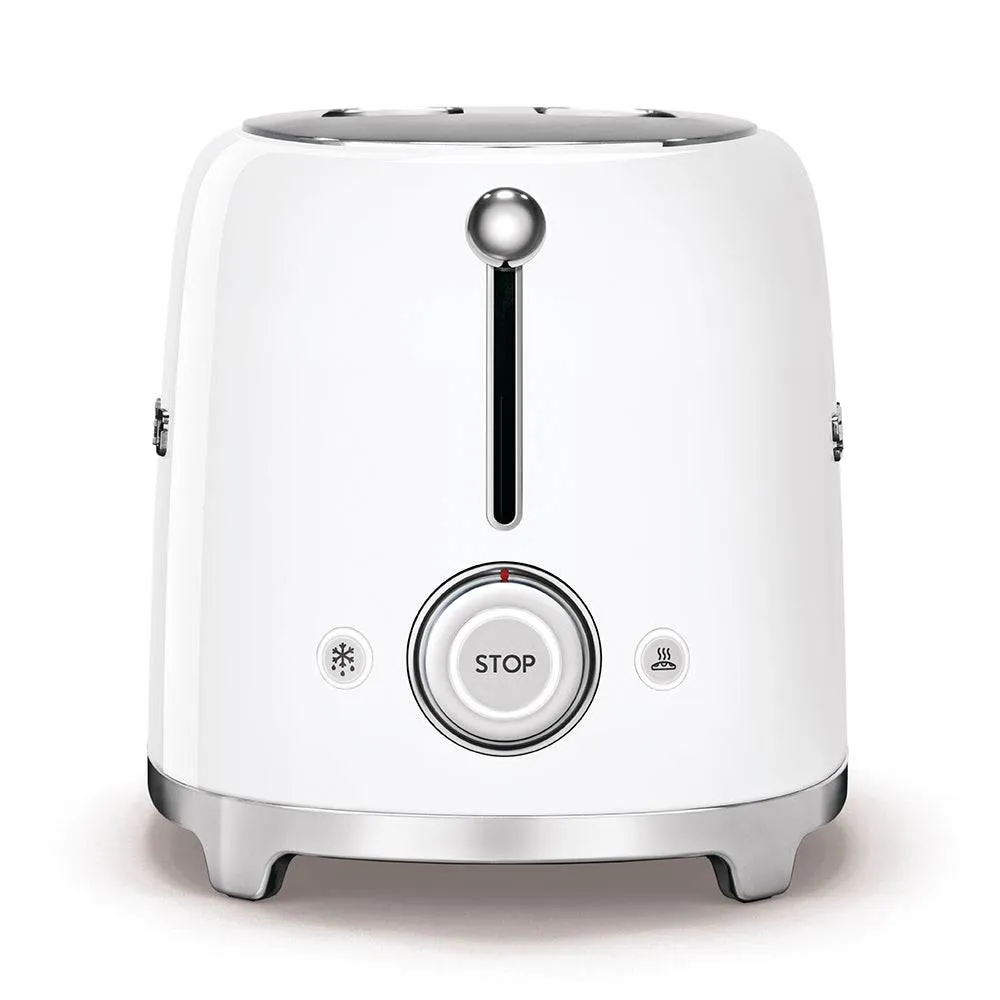 Smeg 50's Retro Style Aesthetic 2-Slice Toaster, White