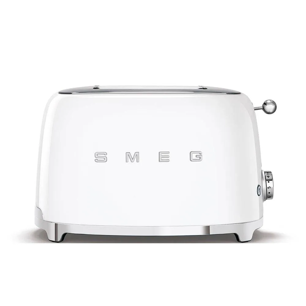 Smeg 50's Retro Style Aesthetic 2-Slice Toaster, White