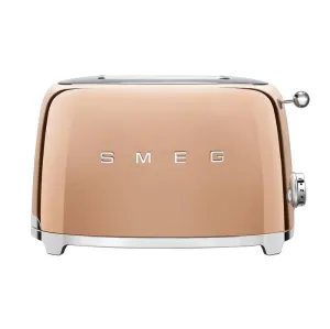 SMEG TSF01RGUK 50s Retro Style 2 Slice Toaster Rose Gold