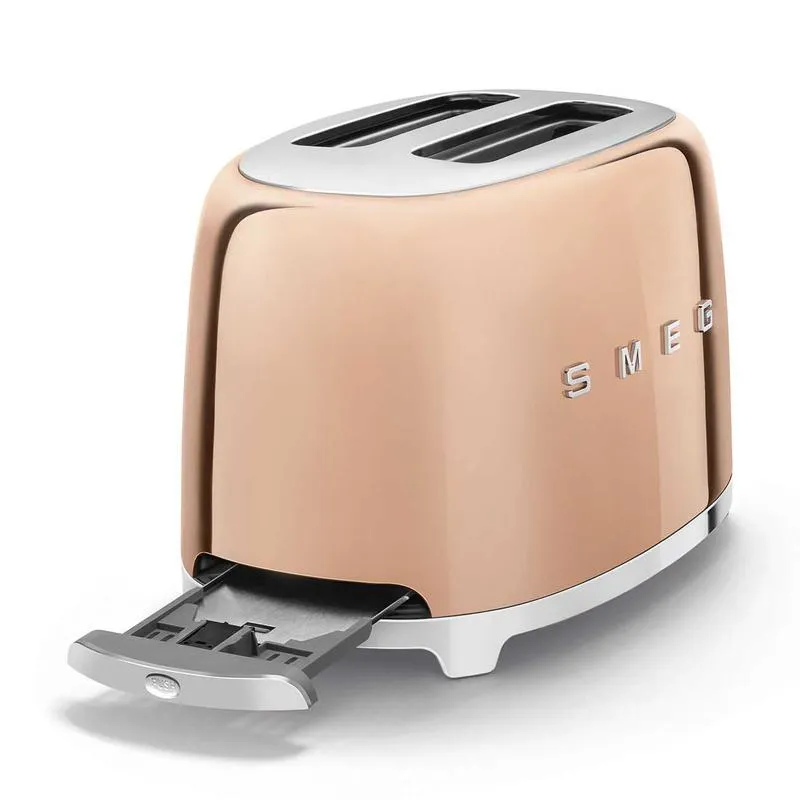 SMEG TSF01RGUK 50s Retro Style 2 Slice Toaster Rose Gold