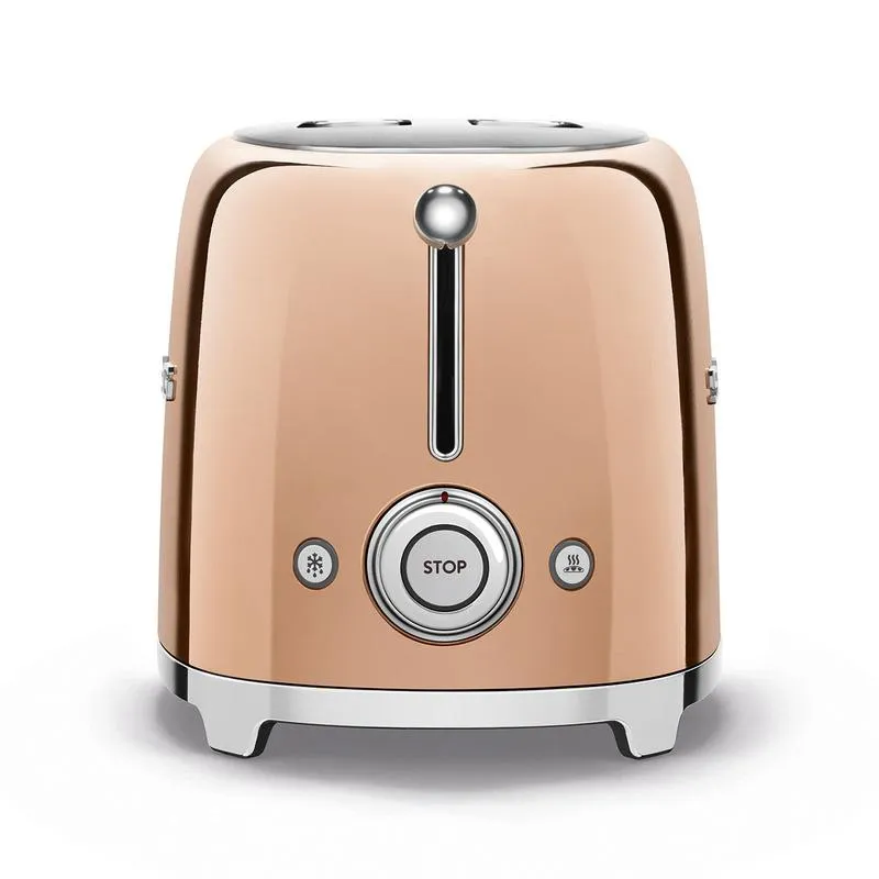 SMEG TSF01RGUK 50s Retro Style 2 Slice Toaster Rose Gold