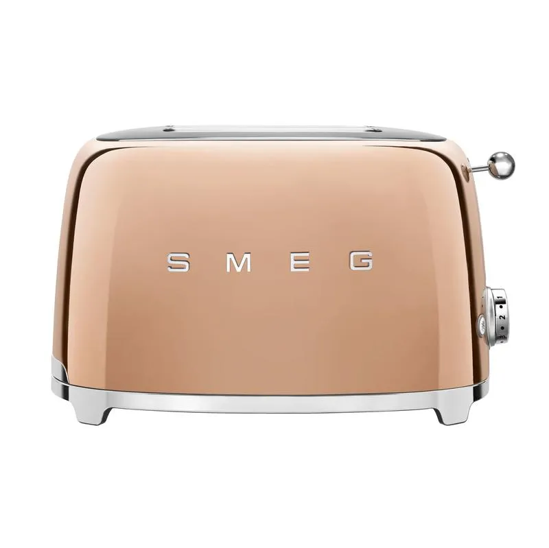 SMEG TSF01RGUK 50s Retro Style 2 Slice Toaster Rose Gold