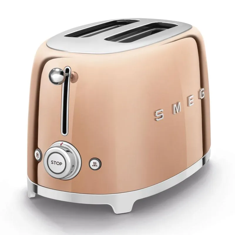 SMEG TSF01RGUK 50s Retro Style 2 Slice Toaster Rose Gold