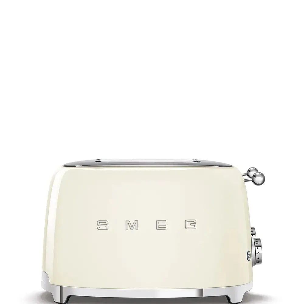 Smeg TSF03CRUK Retro Style 4-Slice Toaster - Cream