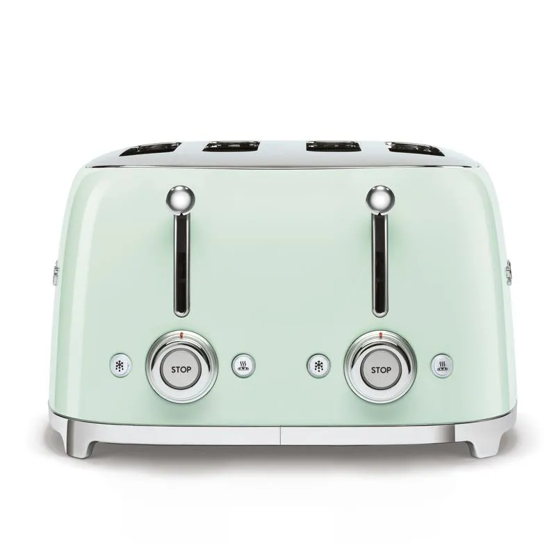 SMEG TSF03PGUK Four Slice Toaster in Pastel Green