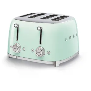 Smeg TSF03PGUK Retro Style 4-Slice Toaster - Pastel Green