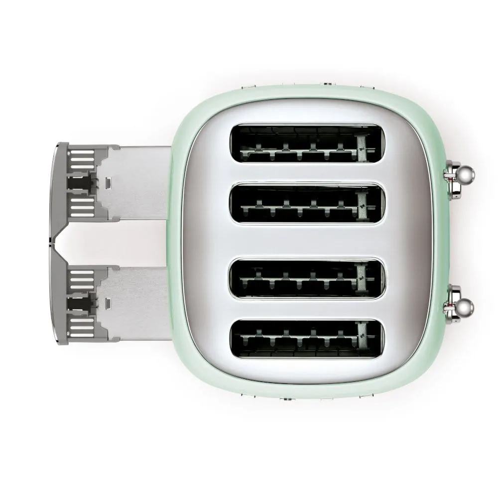 Smeg TSF03PGUK Retro Style 4-Slice Toaster - Pastel Green