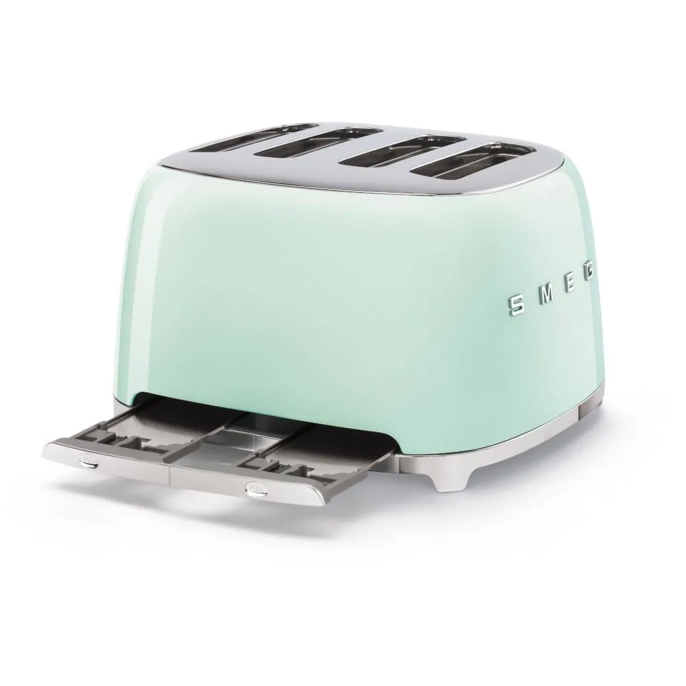 Smeg TSF03PGUK Retro Style 4-Slice Toaster - Pastel Green