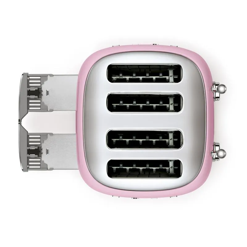 SMEG TSF03PKUK Four Slice Toaster in Pink