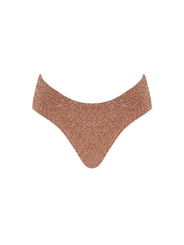 Stardust ~ Mini Brief Bikini Bottom - Light Copper