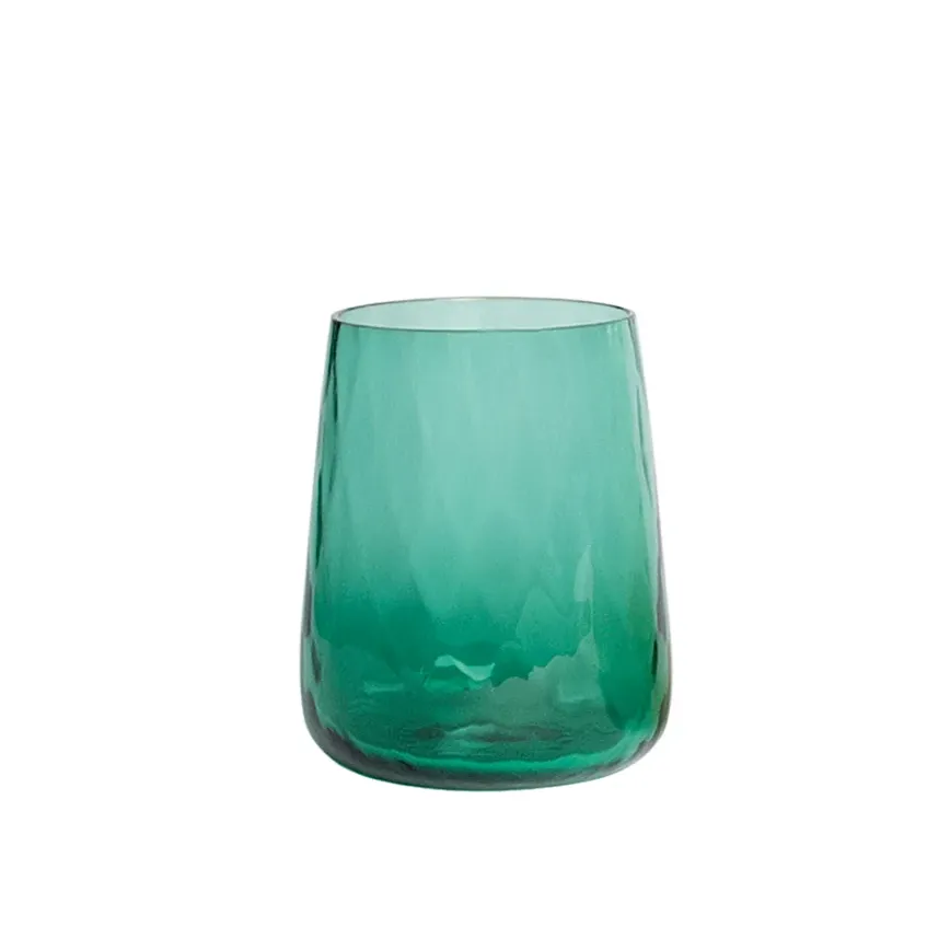 Textured Glass Tumbler (Blue   Green)