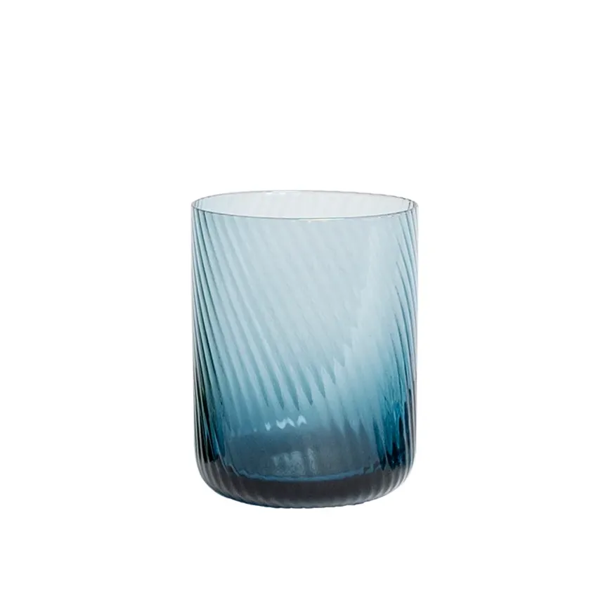 Textured Glass Tumbler (Blue   Green)