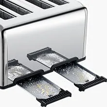 Toaster 4 Slice, Geek Chef Stainless Steel Extra-Wide Slot Toaster